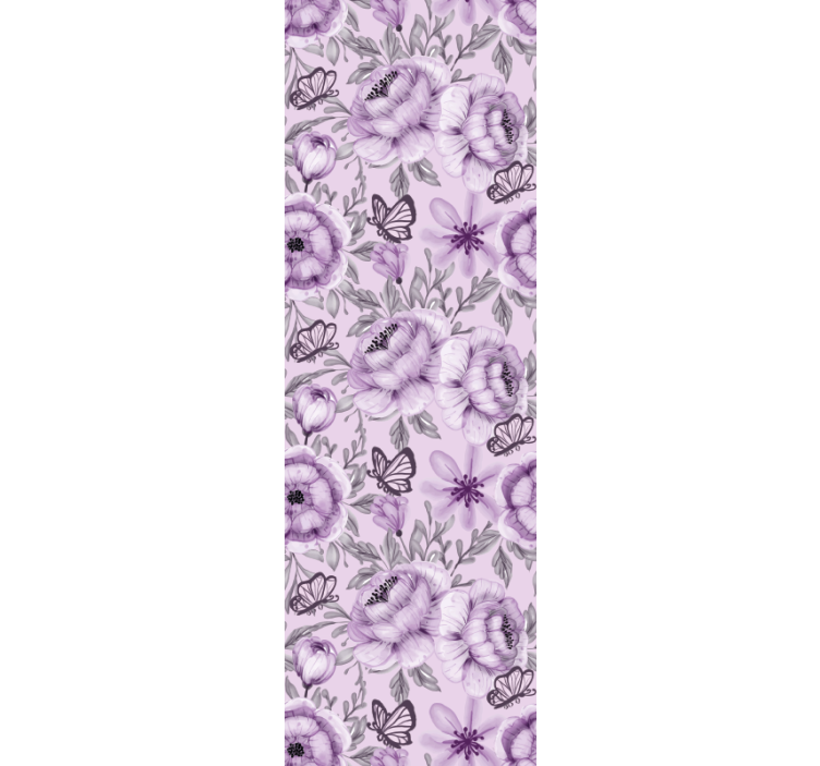 Tapete za zid Cvijeće cvjetni aranžman leptira - TenStickers