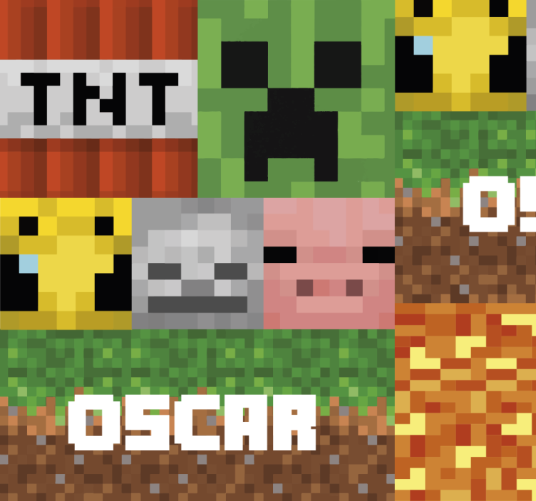 Pozadina tinejdžerke spavaće sobe geometrijski uzorak za igre - TenStickers