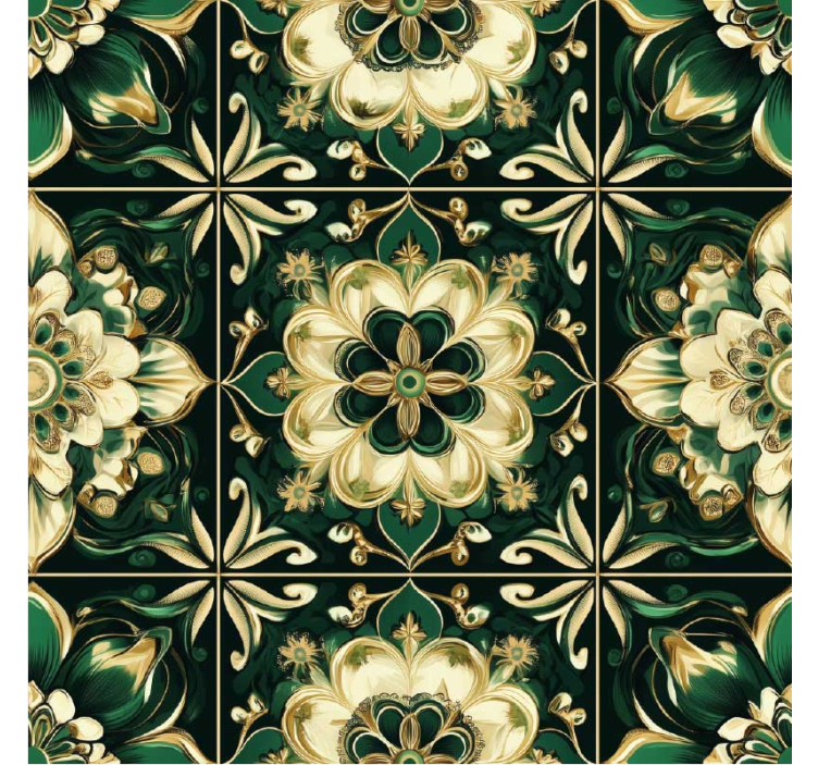 Tapete za kuhinju botaničke mozaične pločice - TenStickers