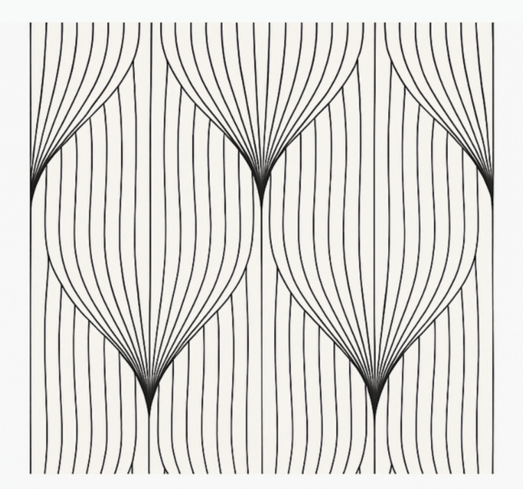 Zidne tapete za spavaću sobu simetrični deco perjanica - TenStickers