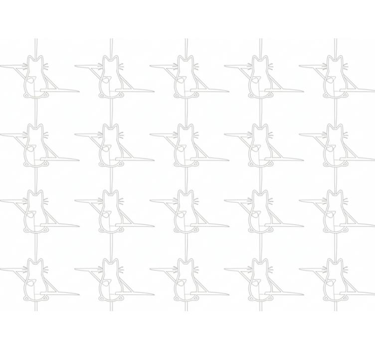 Tapete za zid mačke u obrisi mačke - TenStickers