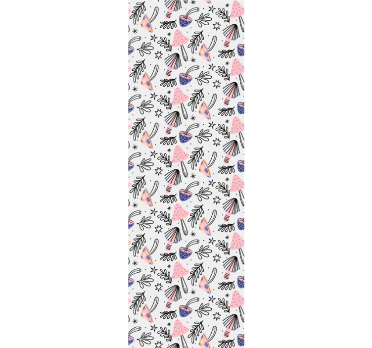 Tapete za zid priroda klasični gljive i cvijeće - TenStickers