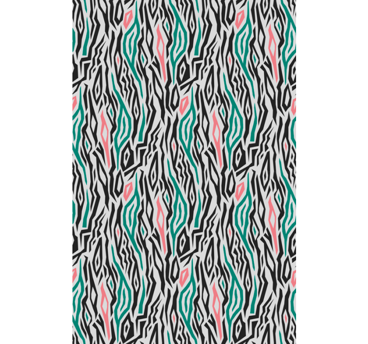 Tapete za zid životinjske plava i ružičasta zebra - TenStickers