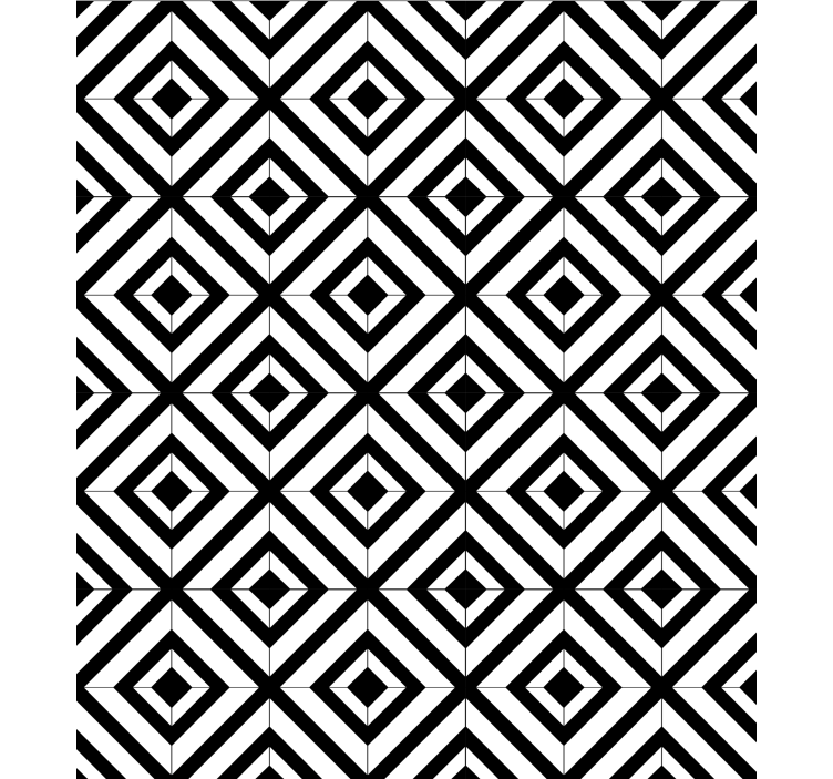 Tapete za zid geometrijski crno-bijeli dijamanti - TenStickers