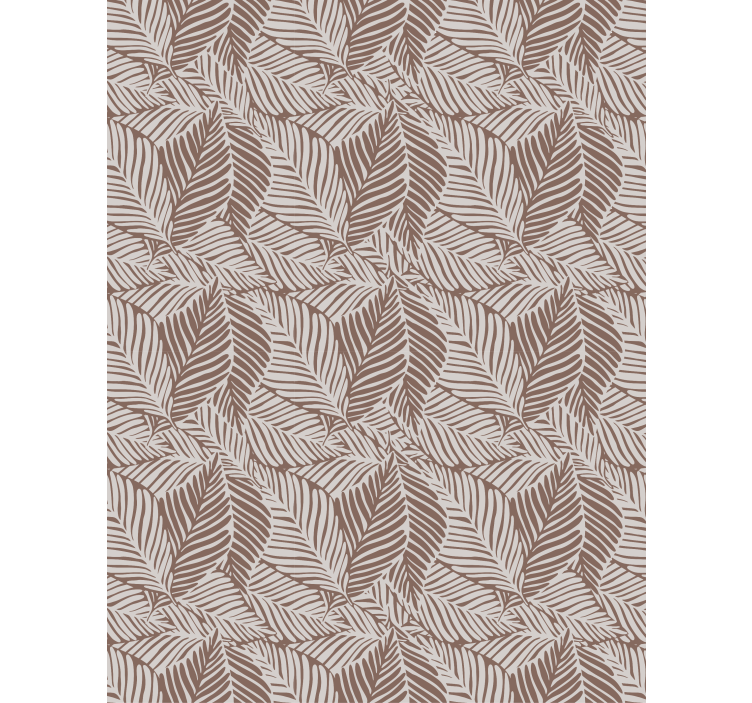 Tapete za zid priroda listovi od terakote - TenStickers