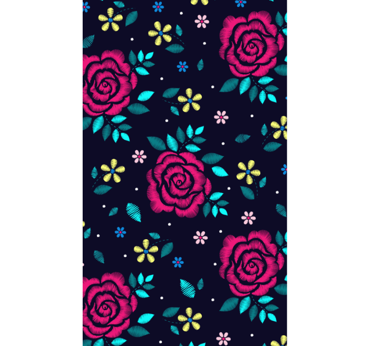 Tapete za zid priroda tamne ruže - TenStickers