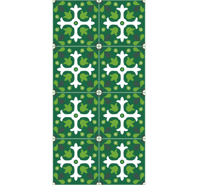 Tapete za zid priroda smaragdni botanički uzorak - TenStickers