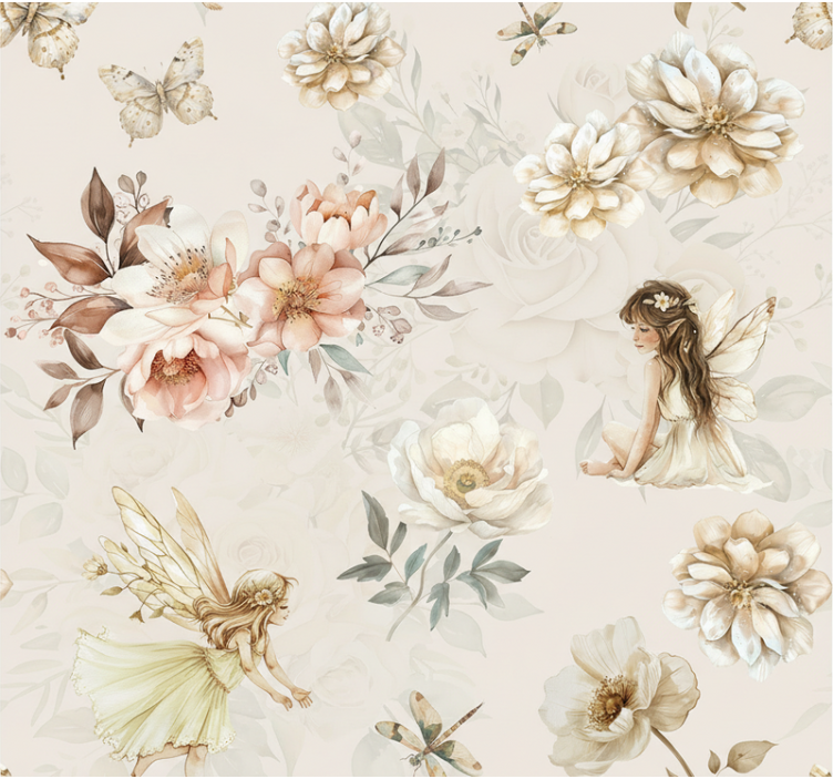 Tapete za dnevni boravak u nježnim pastelnim tonovima - TenStickers