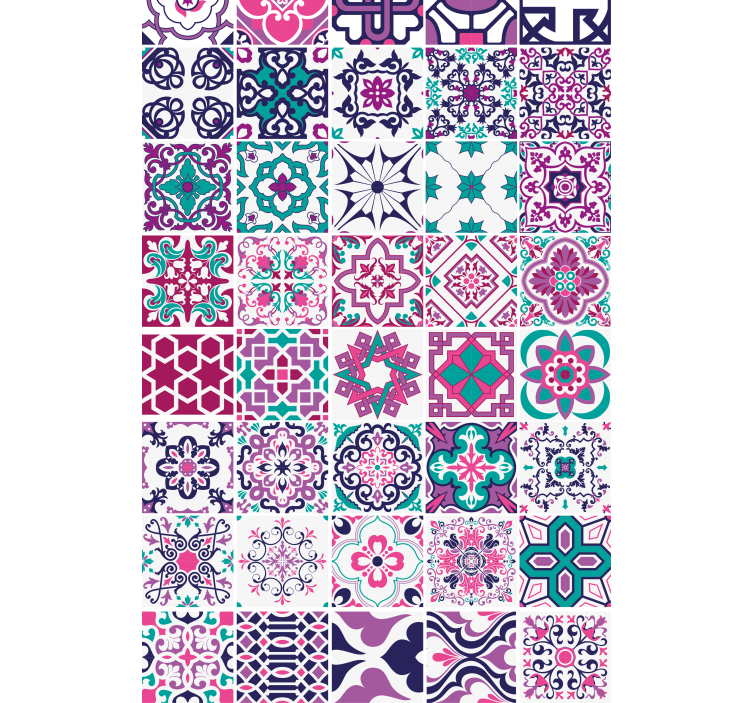 Tapete tekstura i uzoraka geometrijski uzorak pločica - TenStickers