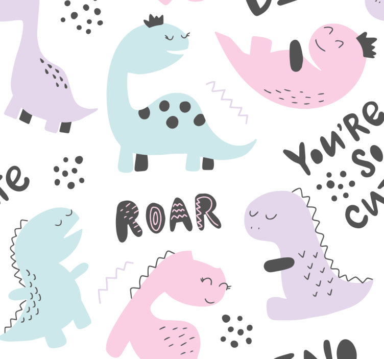 Tapete za zid dinosaura princess dino - TenStickers