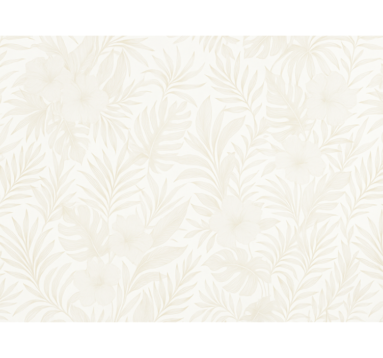 Zidne tapete za spavaću sobu neutralni tropski - TenStickers