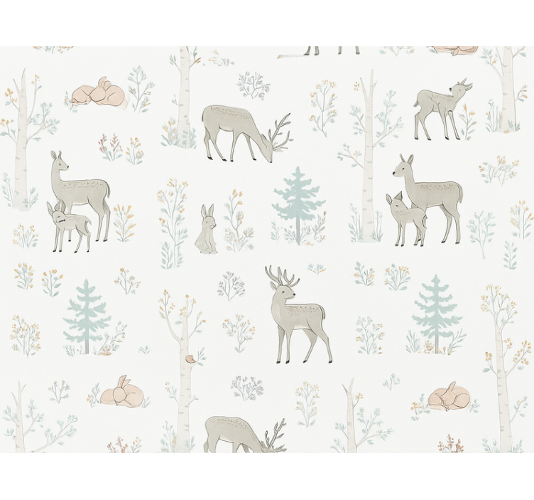 Zidne tapete za spavaću sobu cvjetni uzorak za djecu - TenStickers