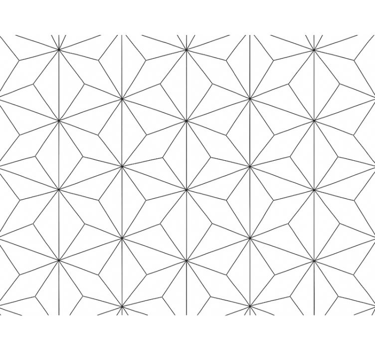 Tapete za dnevni boravak u apstraktnom heksagonu - TenStickers