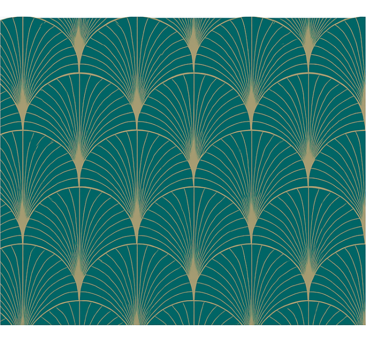 Zidne tapete za spavaću sobu plavi zlatni umjetnički dekor - TenStickers