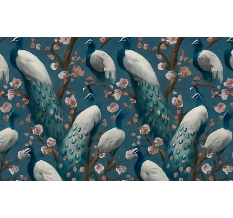 Zidne tapete za spavaću sobu elegantni prekrasni paunovi - TenStickers