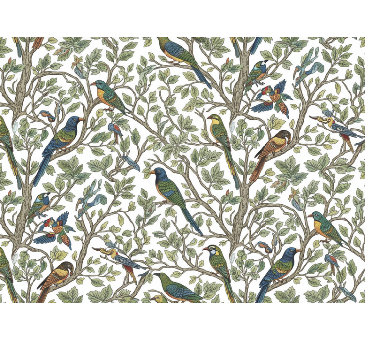 Tapete za zid stablo ptice u šumi (b06wd69gpb) - TenStickers