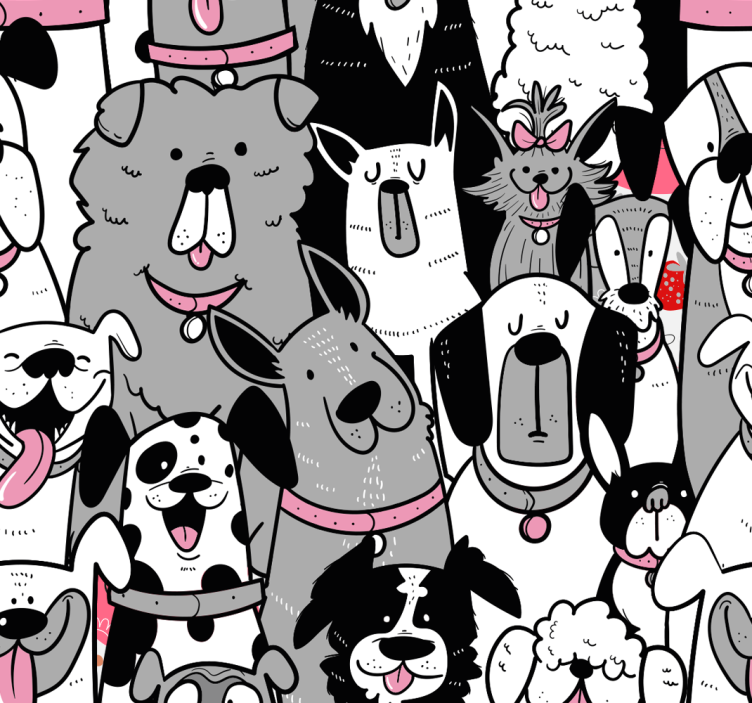 Pseće konture dječje tapete - TenStickers