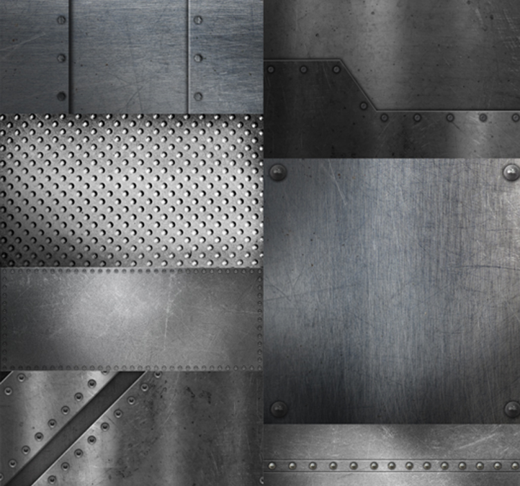 Industrijske tapete industrijski metalni paneli - TenStickers