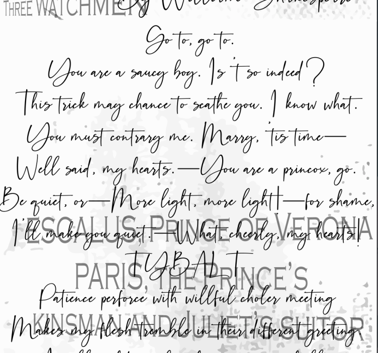 Pozadina umjetnosti shakespearea za umjetnost - TenStickers