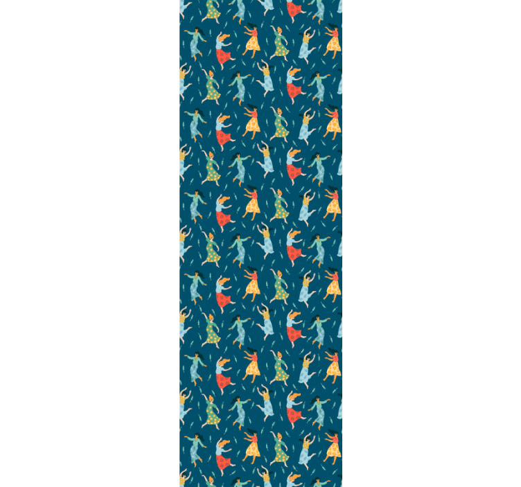 Prilagođene pozadine plešući ženski uzorak - TenStickers