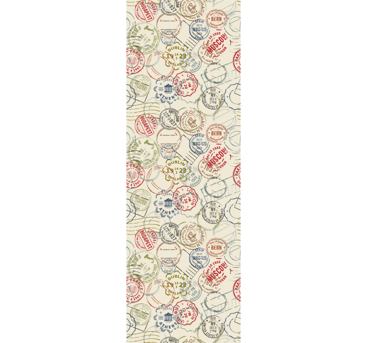 Tapete za zid grada i zemlje kolaž putne marke - TenStickers