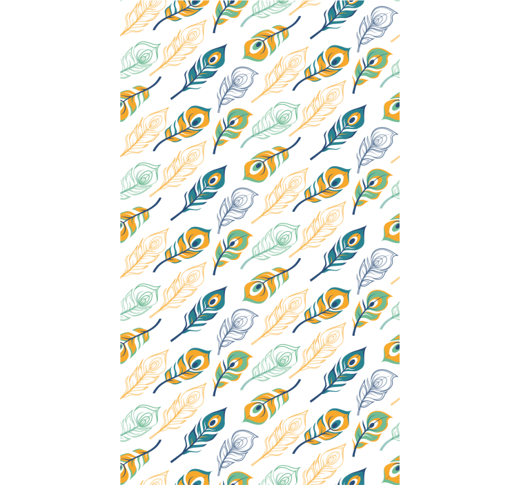 Male paunovo perje ukrasne tapete - TenStickers