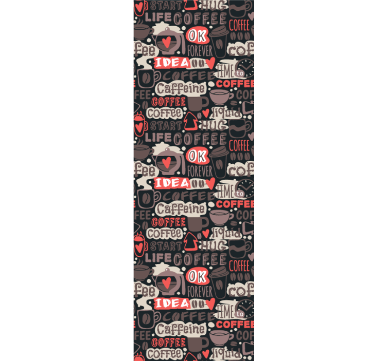 Tipografski uzorak kave moderne tapete - TenStickers