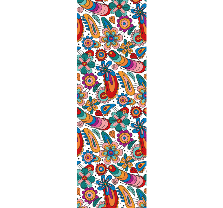 Tapete za zid Cvijeće cvjetni otkačeni uzorak - TenStickers