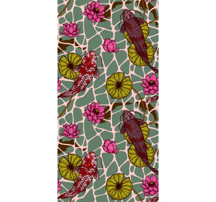 Tapete za zid  riba motiv koi ribnjaka - TenStickers