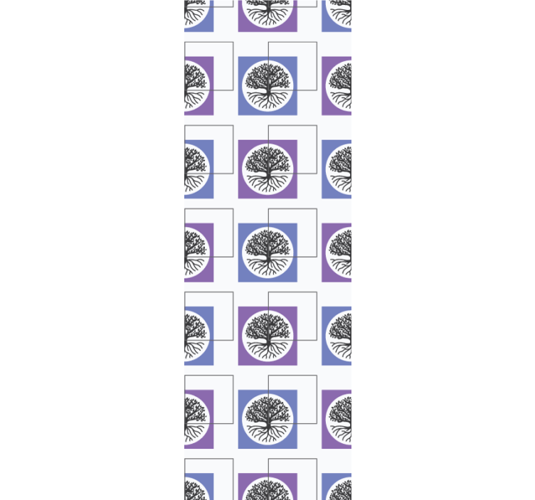 Tapete za spavaću sobu geometrijski dizajn stabla - TenStickers