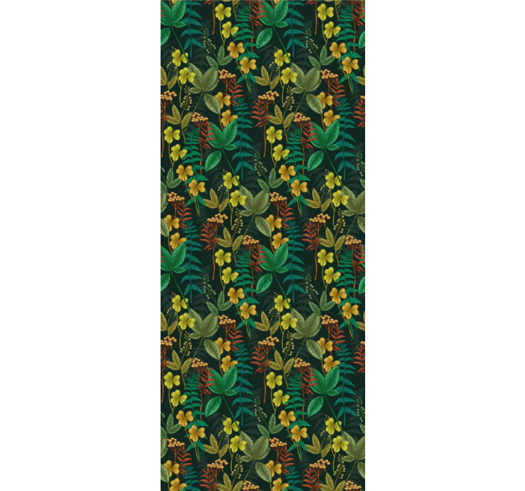 Tapete za zid Priroda botanički prugasti uzorak - TenStickers