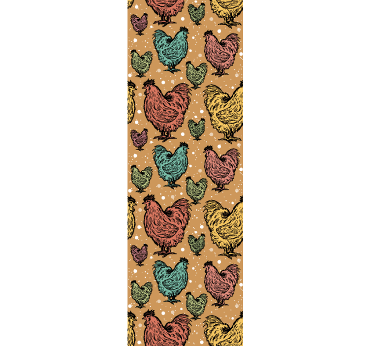 Tapete za zid  životinjske šareni uzorak pijetla - TenStickers