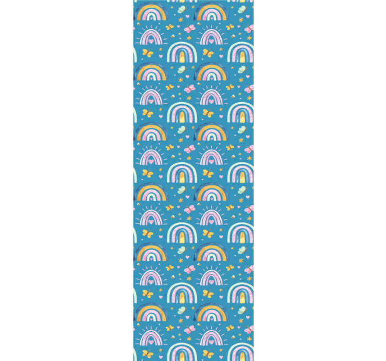 Zidne tapete za dječju sobu šare duginih leptira - TenStickers