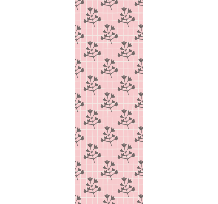 Tapete za zid Lišće botanički rešetkasti uzorak - TenStickers