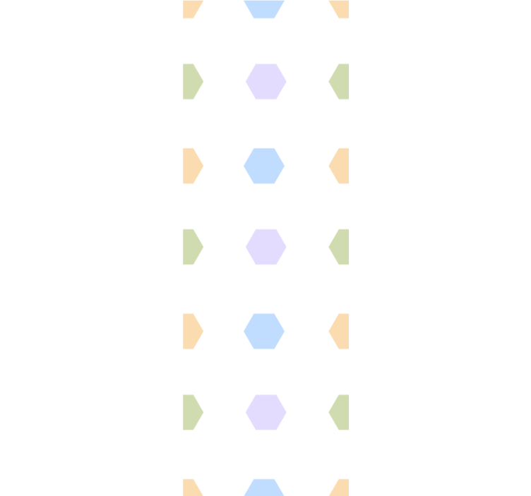 Tapete za zid Geometrijski pastelni šesterokuti - TenStickers