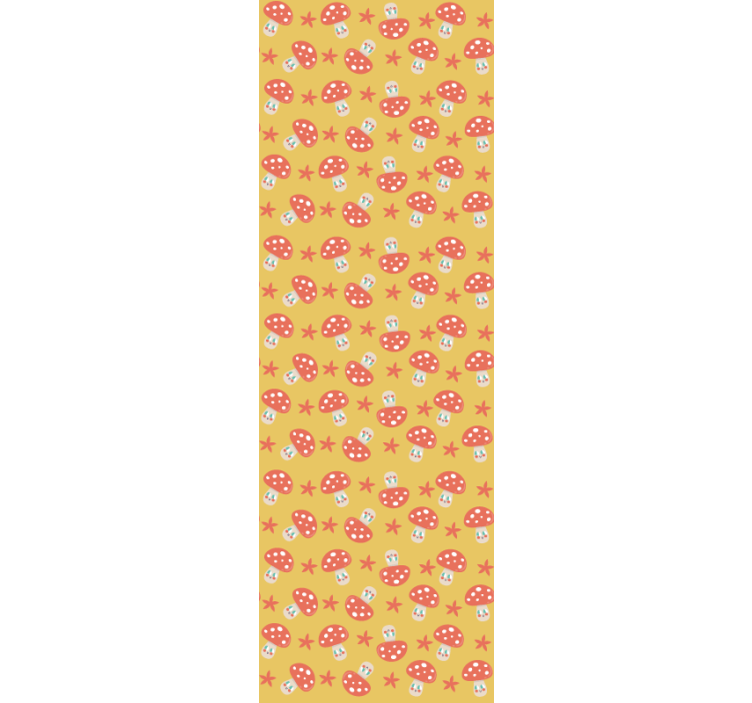 Ukrasne tapete razigrani uzorak gljiva - TenStickers