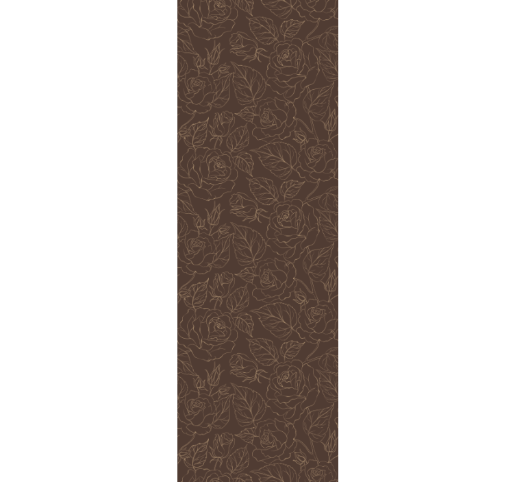 Tapete za zid Cvijeće minimalistički uzorak ruže - TenStickers