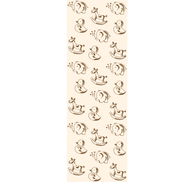 Slatki dizajn tapeta slona, patke i konja - TenStickers