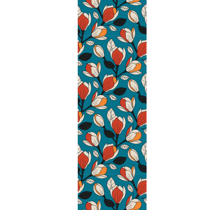 Tapete za zid Cvijeće pozadina s cvjetnim uzorkom - TenStickers