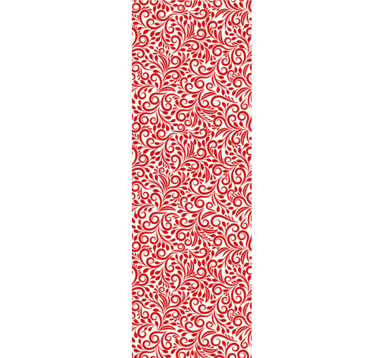 Crvena poljska cvjetna tapeta - TenStickers