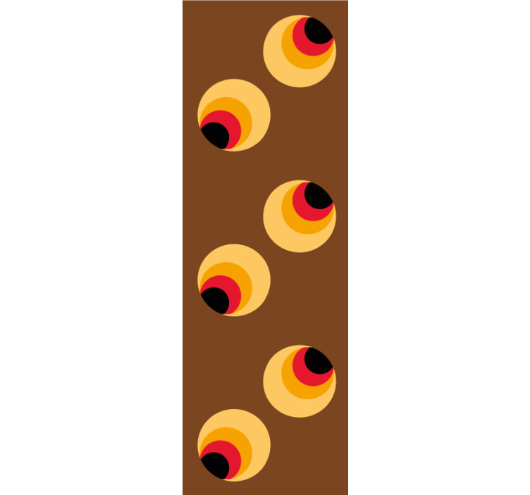 Tapete za zid Geometrijski retro geometrijske kugle - TenStickers