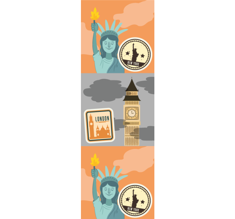 New york tapeta ikonične gradske znamenitosti - TenStickers