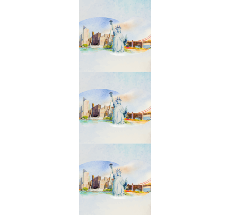 New york tapeta kolaž urbanih znamenitosti - TenStickers