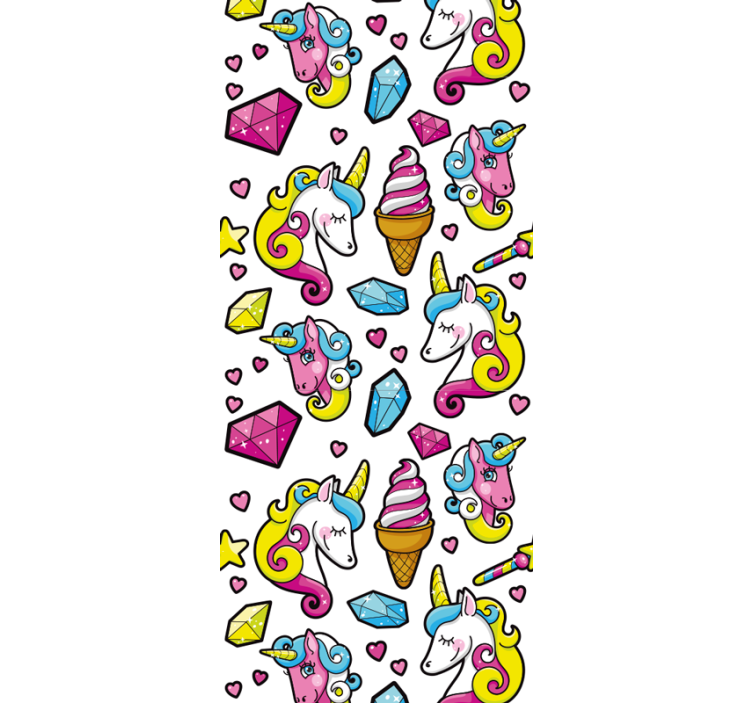 Zidne tapete za dječju sobu fantazijski motiv jednoroga - TenStickers