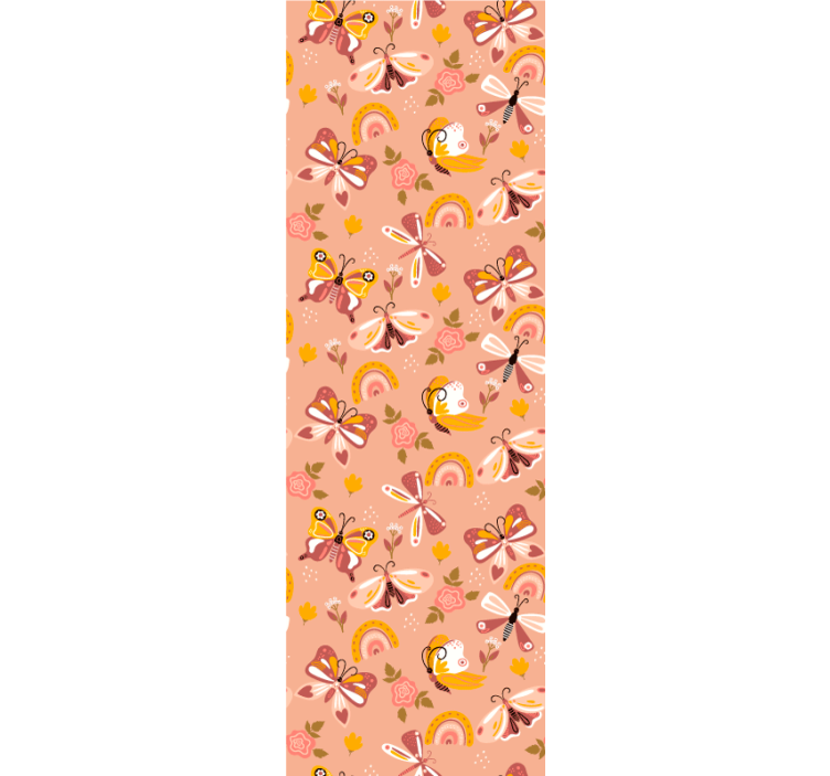 Leptir pozadine leptir flora uzorak - TenStickers