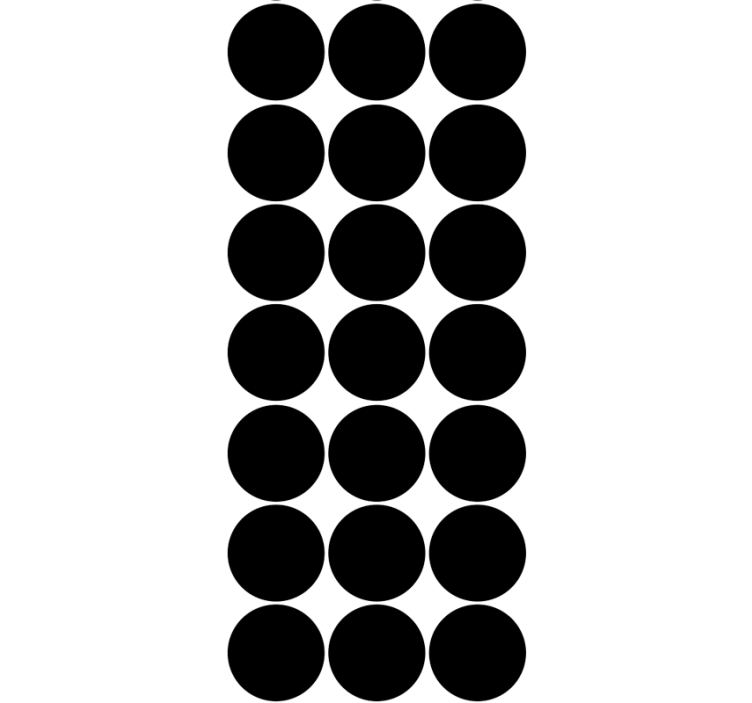 Tapete za zid Točkice šik crni kružni uzorak - TenStickers