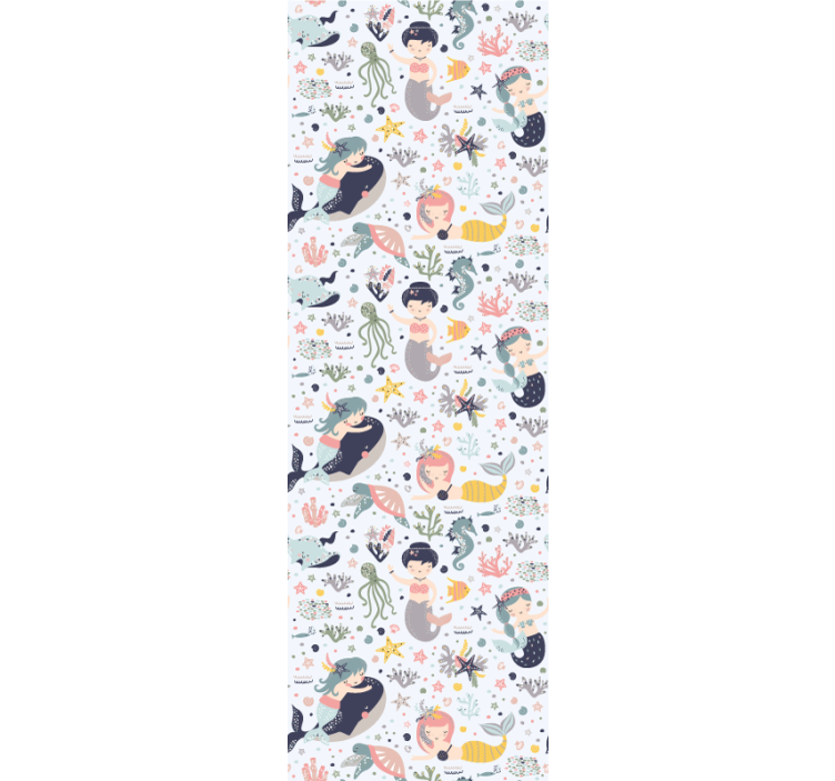 Tapete za dječju sobu sirena vodeni prijatelji - TenStickers