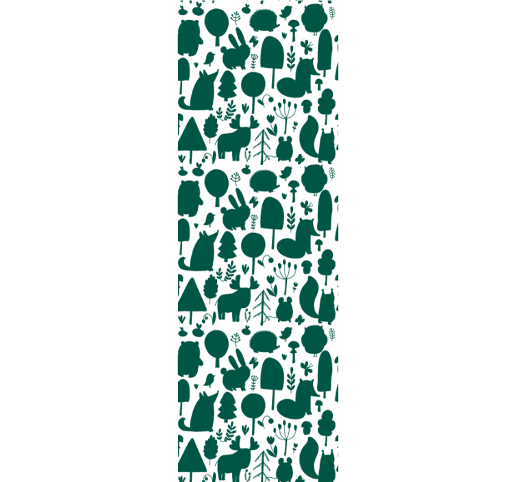 Tapete za zid Priroda siluete šumske faune - TenStickers