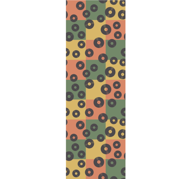 Tapete za zid Umjetnost uzorak vinilne ploče - TenStickers