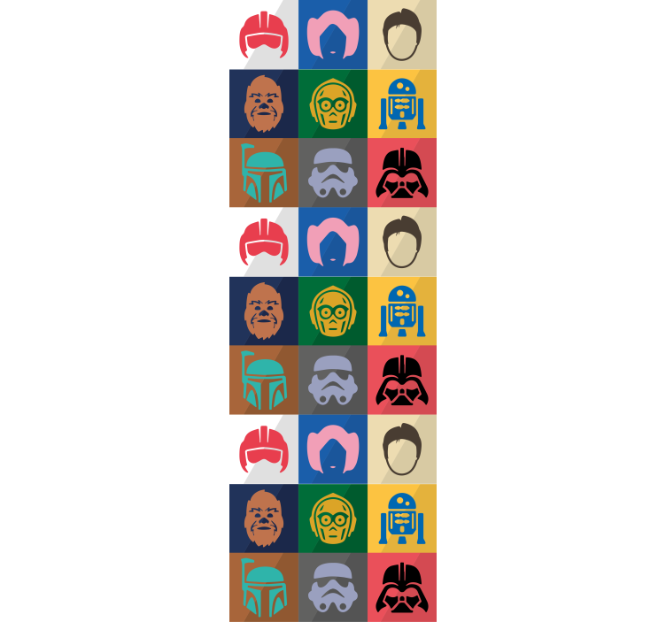 Tapete za zid Umjetnost ikonska mreža likova - TenStickers